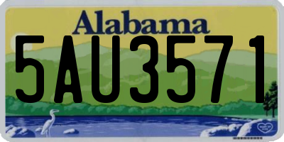 AL license plate 5AU3571