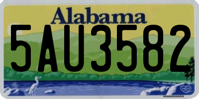 AL license plate 5AU3582