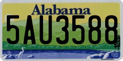 AL license plate 5AU3588