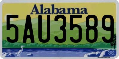 AL license plate 5AU3589