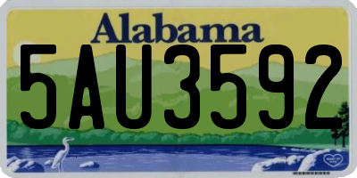 AL license plate 5AU3592