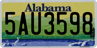AL license plate 5AU3598