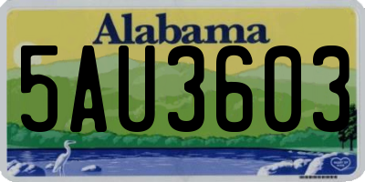 AL license plate 5AU3603