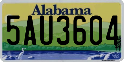 AL license plate 5AU3604