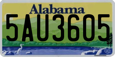 AL license plate 5AU3605