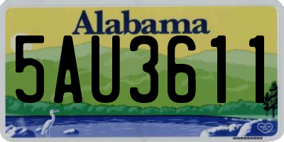 AL license plate 5AU3611