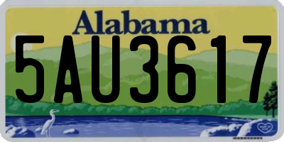 AL license plate 5AU3617