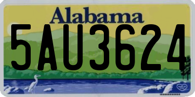 AL license plate 5AU3624