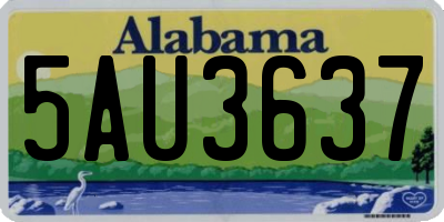 AL license plate 5AU3637