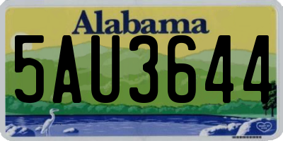 AL license plate 5AU3644