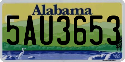 AL license plate 5AU3653