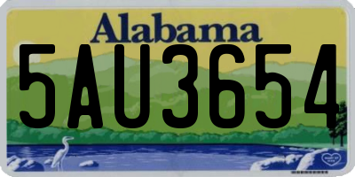AL license plate 5AU3654