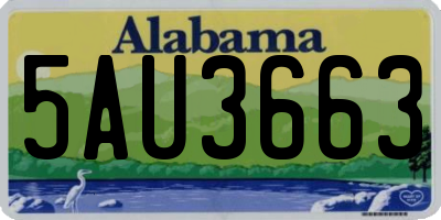 AL license plate 5AU3663