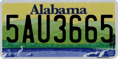 AL license plate 5AU3665