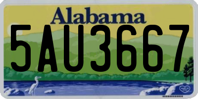 AL license plate 5AU3667