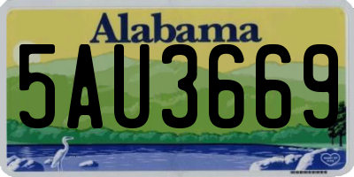 AL license plate 5AU3669
