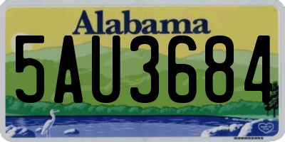 AL license plate 5AU3684