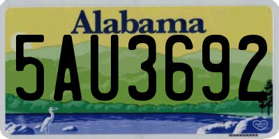 AL license plate 5AU3692