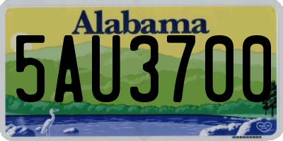AL license plate 5AU3700