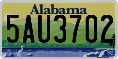 AL license plate 5AU3702