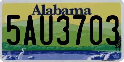 AL license plate 5AU3703
