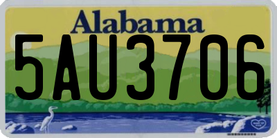 AL license plate 5AU3706