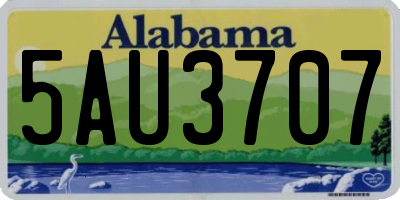 AL license plate 5AU3707