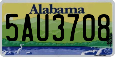 AL license plate 5AU3708