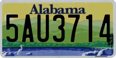 AL license plate 5AU3714