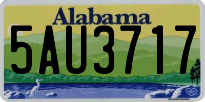 AL license plate 5AU3717