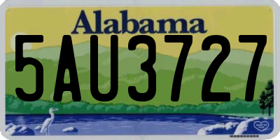 AL license plate 5AU3727