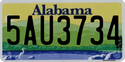 AL license plate 5AU3734