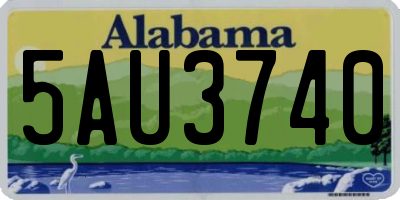 AL license plate 5AU3740