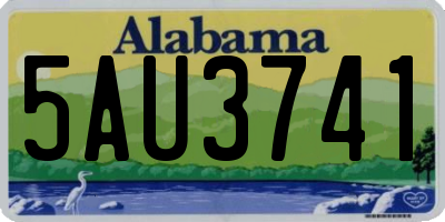 AL license plate 5AU3741