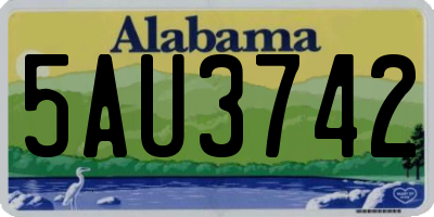 AL license plate 5AU3742