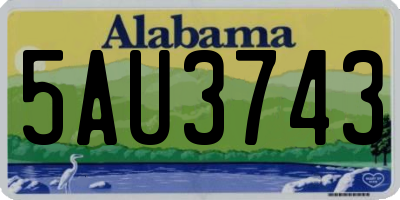 AL license plate 5AU3743