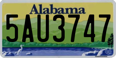 AL license plate 5AU3747