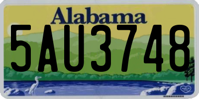 AL license plate 5AU3748