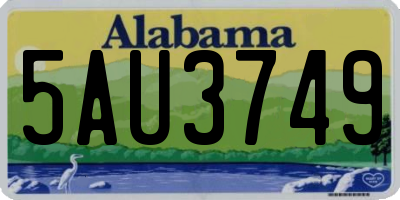 AL license plate 5AU3749