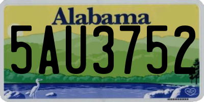 AL license plate 5AU3752