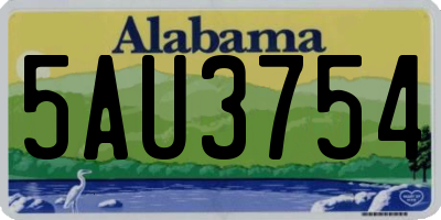 AL license plate 5AU3754