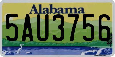 AL license plate 5AU3756