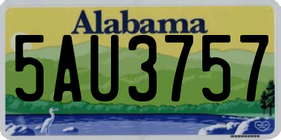 AL license plate 5AU3757