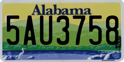 AL license plate 5AU3758