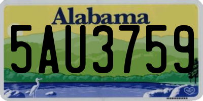 AL license plate 5AU3759