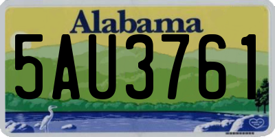 AL license plate 5AU3761