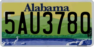 AL license plate 5AU3780