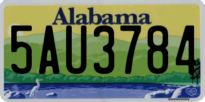 AL license plate 5AU3784