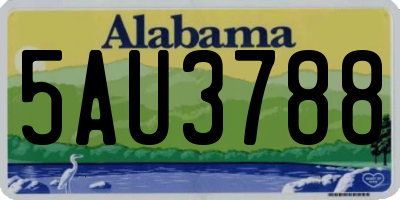 AL license plate 5AU3788