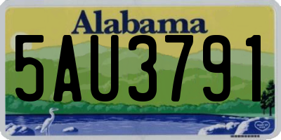 AL license plate 5AU3791